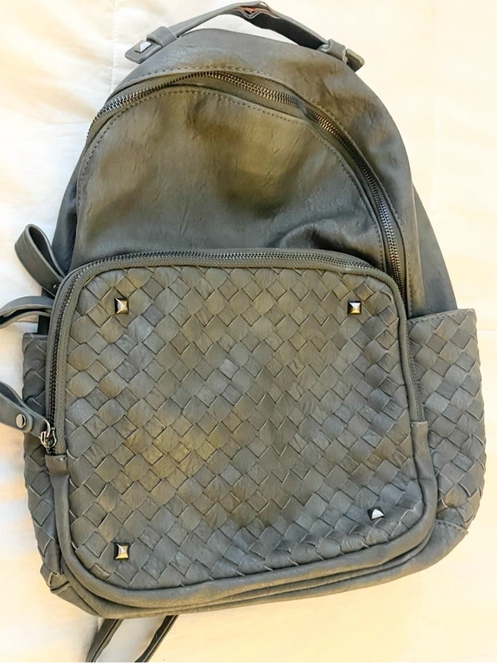 Classic Woven Front Women's Backpack - Gray